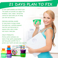 Portiecontrole Dozen (14-delige Set) - 21 Day Fix voor Gewichtsverlies
