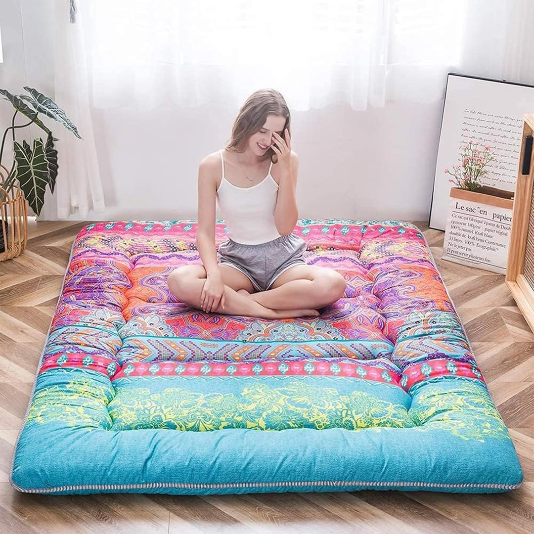 Vouwbare Japanse Futon Vloermatras met Geheugenschuimondersteuning – Arivon