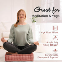 Grote Chenille Vloerkussen voor Meditatie & Yoga