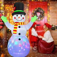 Opblaasbare Verlichte Sneeuwpop (213 cm) - SnowBright