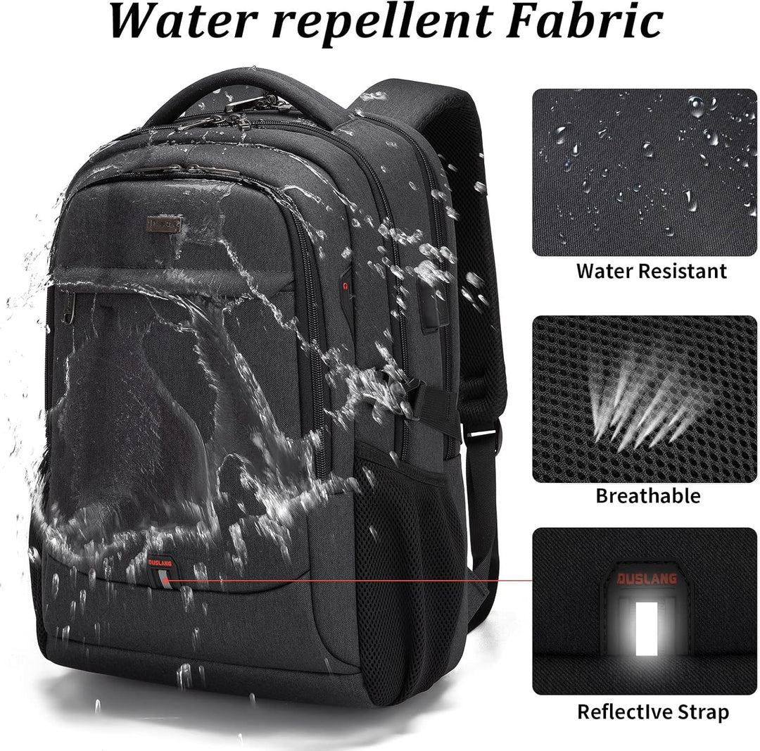 Waterdichte Reis Laptoprugzak met USB-poort & Georganiseerde Opslag