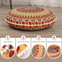 Duża okrągła poduszka do medytacji z pianką memory (81 cm)