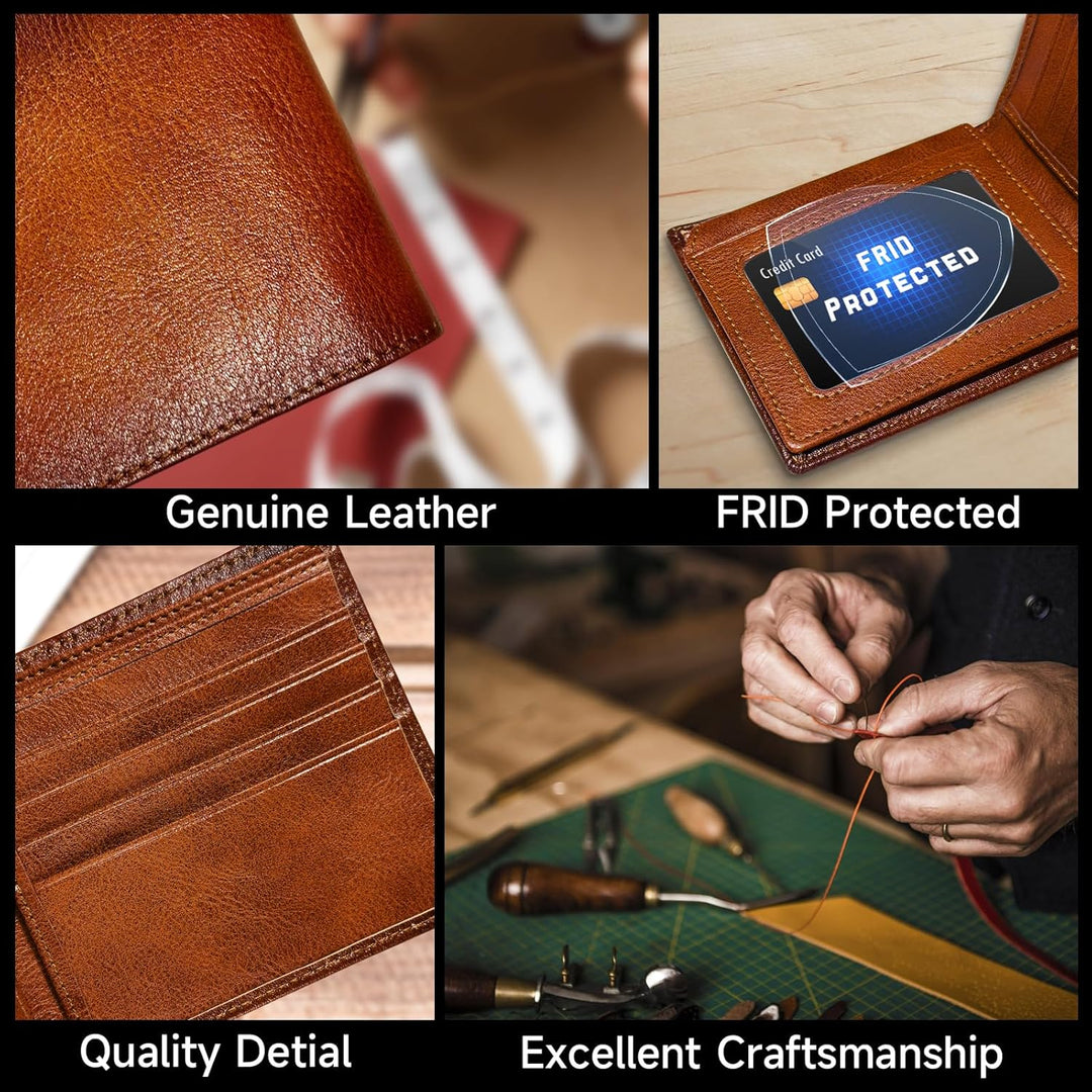 Men's Bifold Wallet in Top Grain Leather - EliteFold