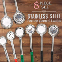 Portie Controle Serveerlepels Set – 8-Delig Maatlepels