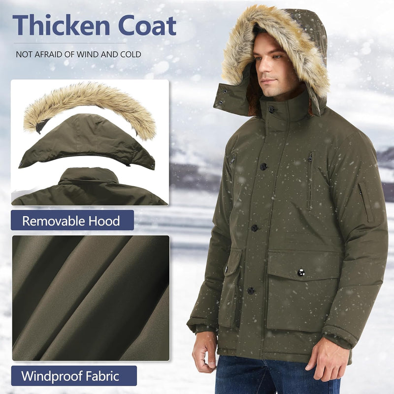 Winterjas met Afneembare Capuchon voor Heren - Gabriel