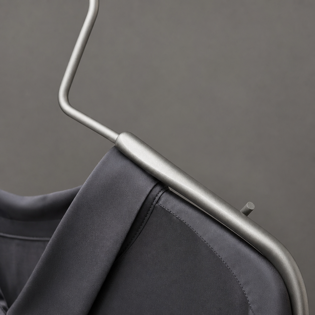 Premium Metalen Hangers met Anti-Slip Grip – Garderoux — detail