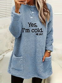 Comfortable Fleece Sweatshirt with Print - Luna