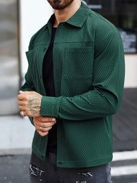 Textured Green Men's Shirt - Finn