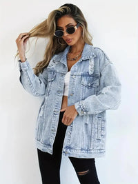 Waterproof & Lined Oversized Women's Denim Jacket – Talia