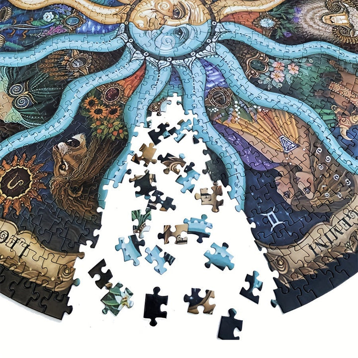 1000-delige Ronde Sterrenbeeld Puzzel - ZodiacDreams