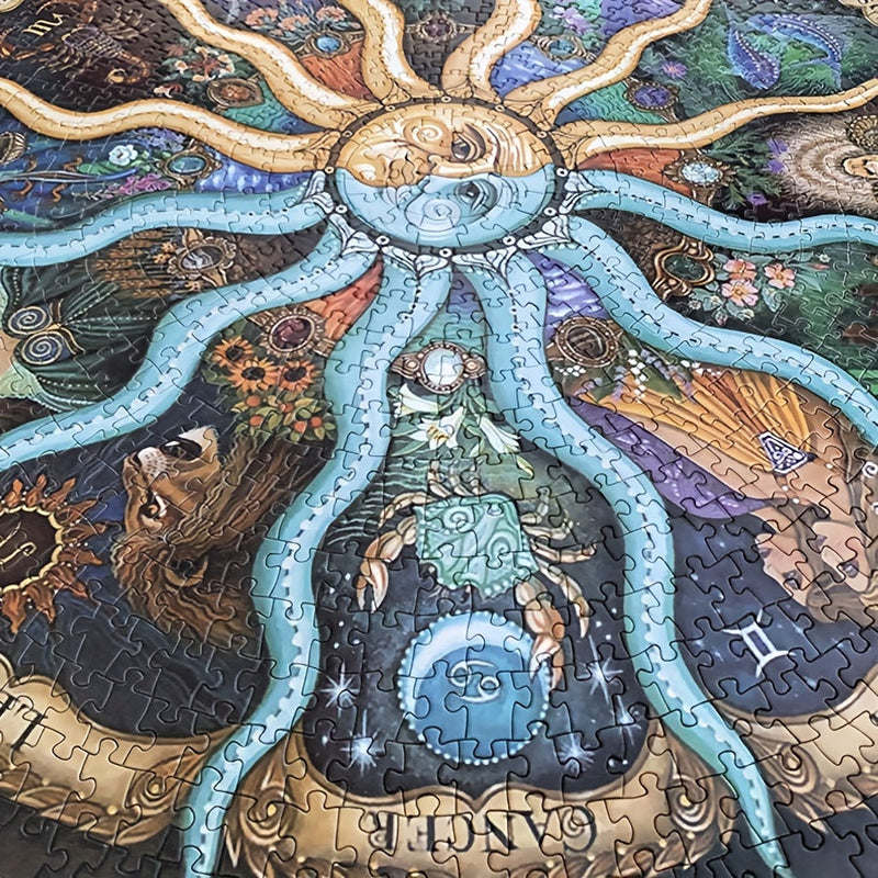 1000-delige Ronde Sterrenbeeld Puzzel - ZodiacDreams