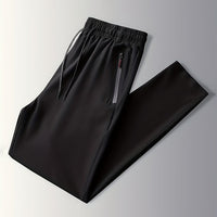 Solid Jogging Pants with Zipper Details - Milan
