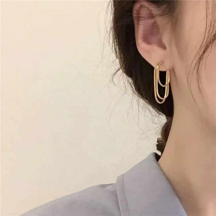 Three-Layer Chain Earrings - Aurelia