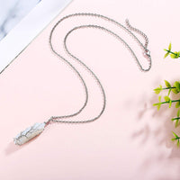 Stylish Crystal with Tree of Life Gemstone Necklace - Elara
