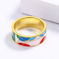 Classic Enamel Zirconia Ring - Nadia