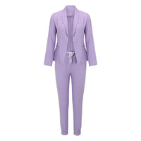 Casual Tweedelige Set met Strikceintuur – Liora