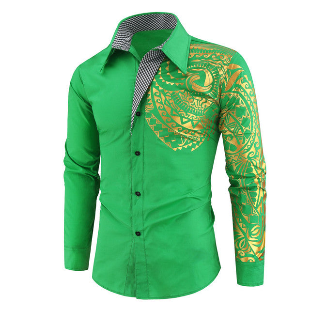 Men's Shirt with Gold Details – Darius