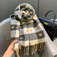 Plaid Women's Polyester Scarf for Autumn & Winter – Aurelie