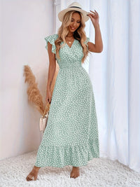 Sukienka Flora Print Ruches | Stylowa i Modna