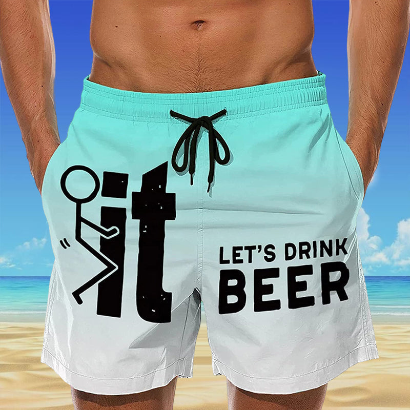 Hawaii Men's Swim Shorts with Elastic Waist – Fabio