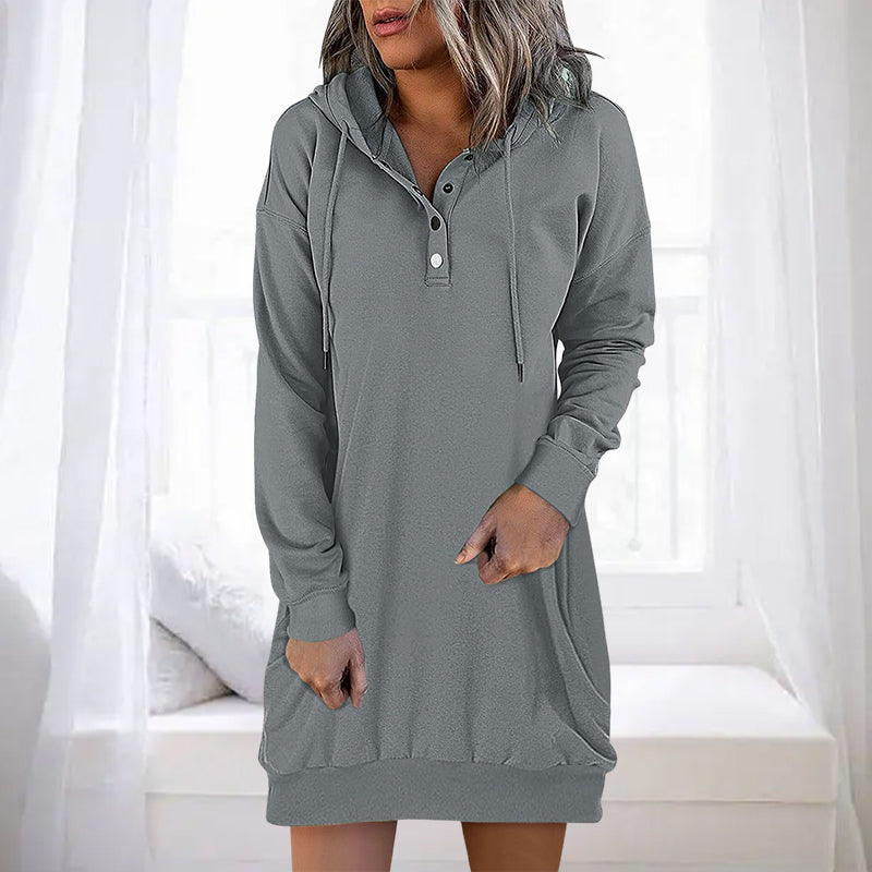 Minimalist Long Women's Hoodie – Valeria