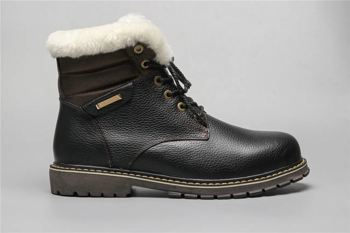 Sammy Jackson™ Leren Winterlaarzen | Met heerlijk warme wollen voering