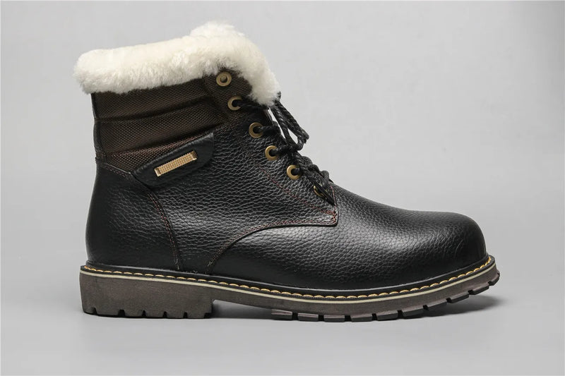 Sammy Jackson™ Leren Winterlaarzen | Met heerlijk warme wollen voering