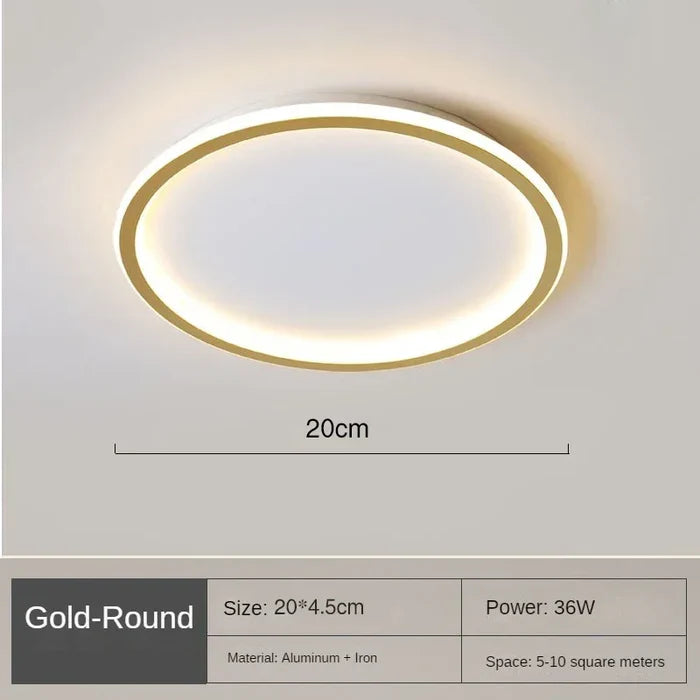 Scandinavian Round Ceiling Lamp - AuroraSphere