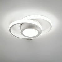 Modern LED Ceiling Lamp with Double Ring Design - Twilight Rings