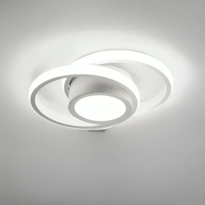 Modern LED Ceiling Lamp with Double Ring Design - Twilight Rings