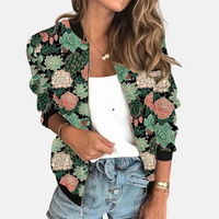 Women's Retro Bomber Jacket with Print - Zoë