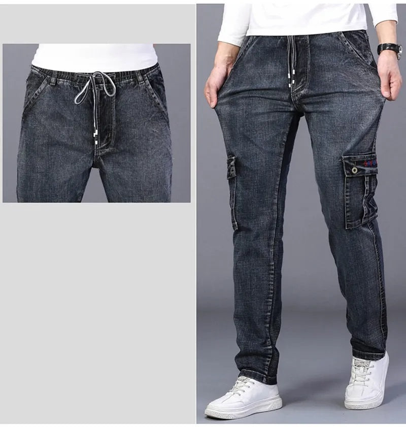 Sammy Jackson™ Winterjeans | Warme plus size spijkerbroek met meerdere zakken