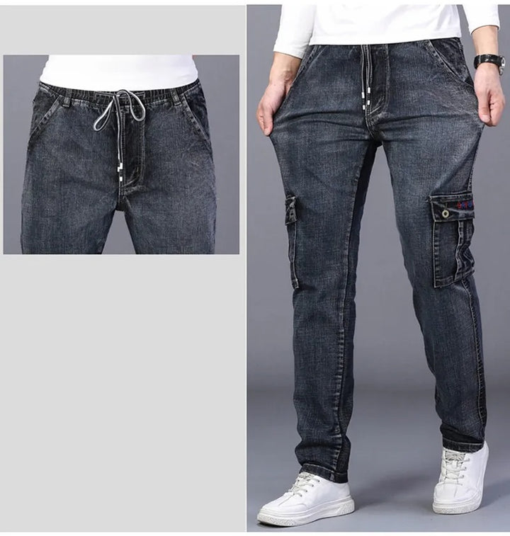 Sammy Jackson™ Winterjeans | Warme plus size spijkerbroek met meerdere zakken