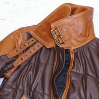 Sammy Jackson™ Milan Leather Aviator Jacket | Tough and warm leather jacket
