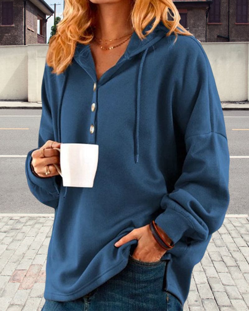 Hoodie met Knoopsluiting - Luna