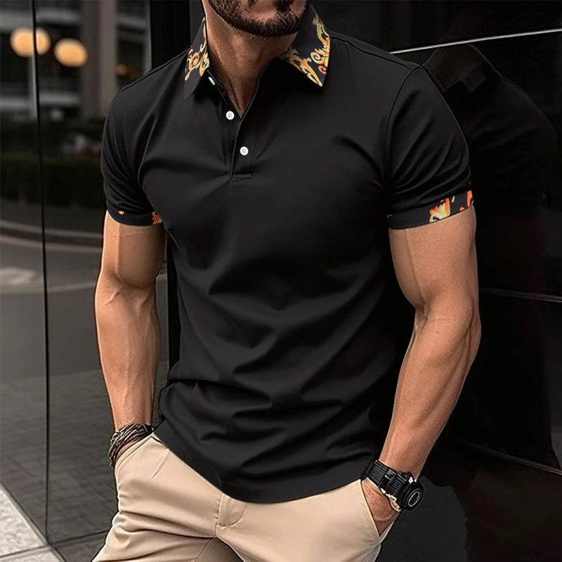 Sammy Jackson™ Boris Polo w Dużym Rozmiarze | W Paski i Stylowy