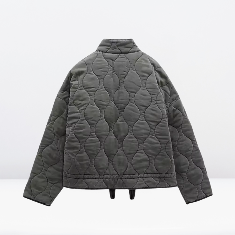 Padded Women's Jacket with Drawstring and Zipper – Lorena