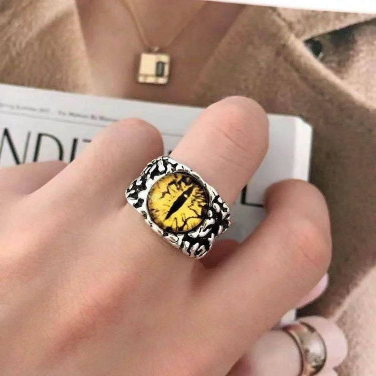 Adjustable Snake Ring with Demon Eye - Damon