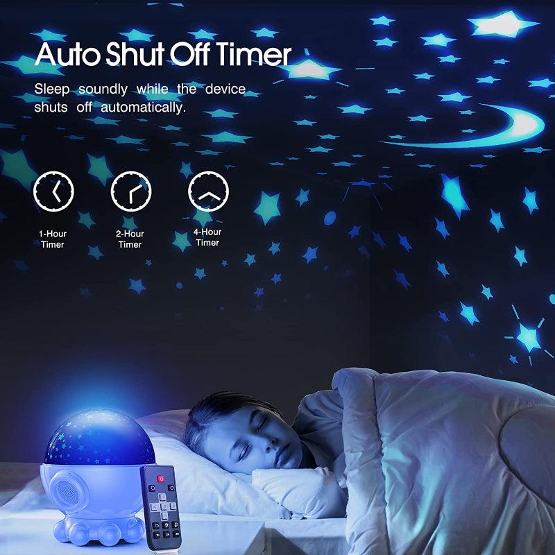 LED Nachtlamp met Oceaan- & Sterrenhemelprojectie + Muziekfunctie - DreamAura