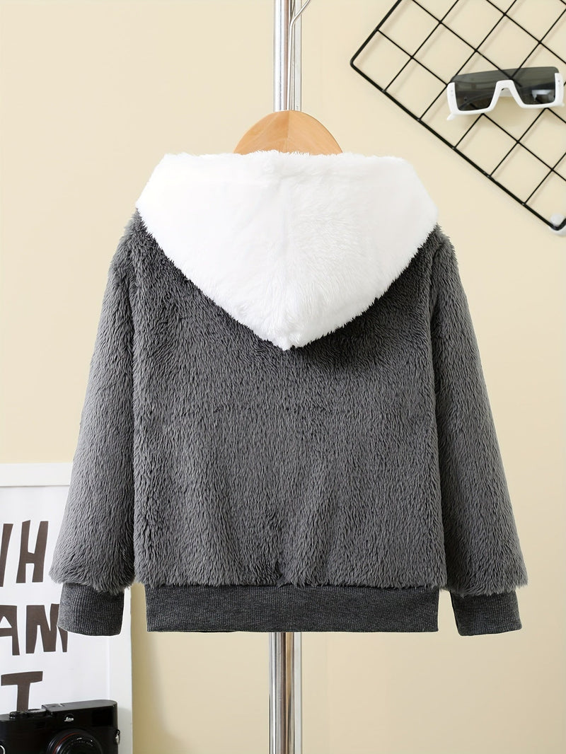 Blijf Warm in Stijl – Zafie Fleece Capuchonjack met Rits voor Kids