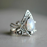 Stylish Vintage Moonstone Ring - Clara