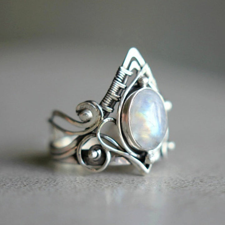Stylish Vintage Moonstone Ring - Clara