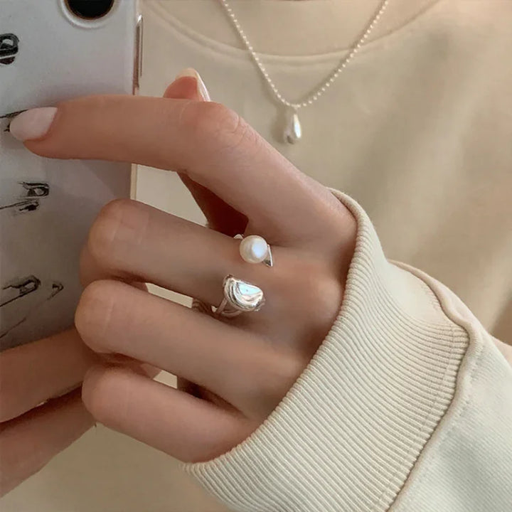 Pearl Bean Adjustable Ring - Elin