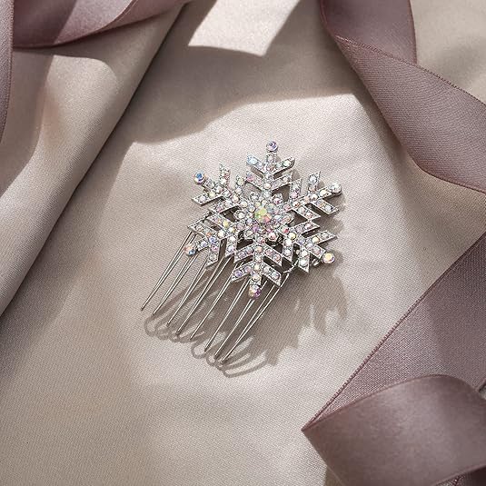 Winter Crystal Snowflake Hairpin - SnowGleam