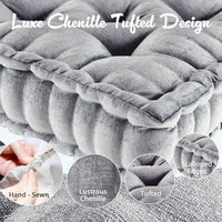 Grote Chenille Vloerkussen voor Meditatie & Yoga