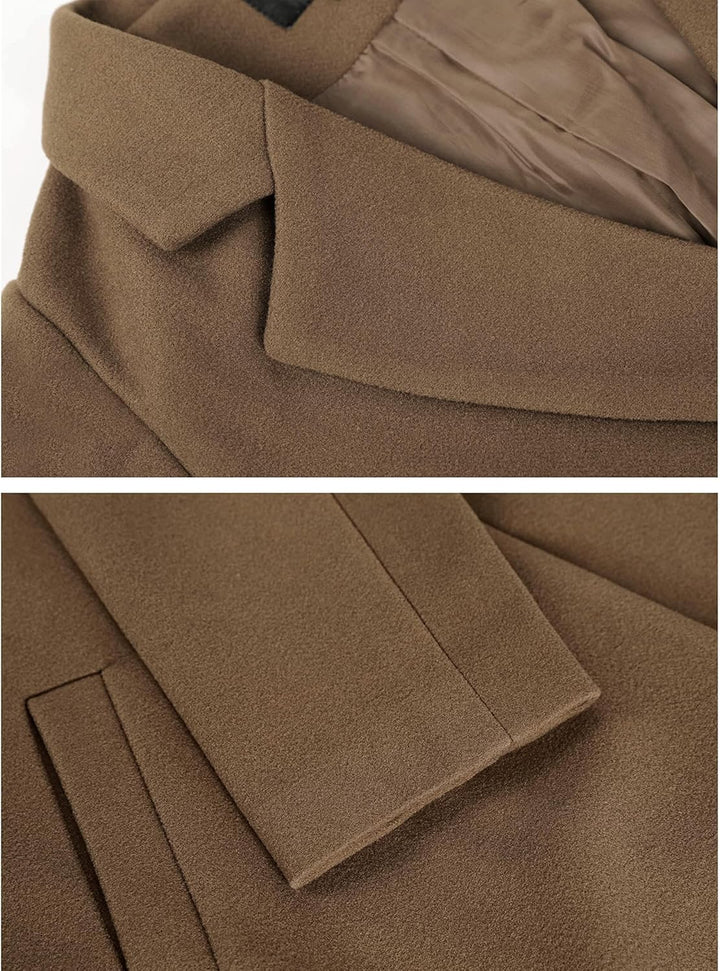 Dames Winter Wollen Jas met Notch Revers - Sofia
