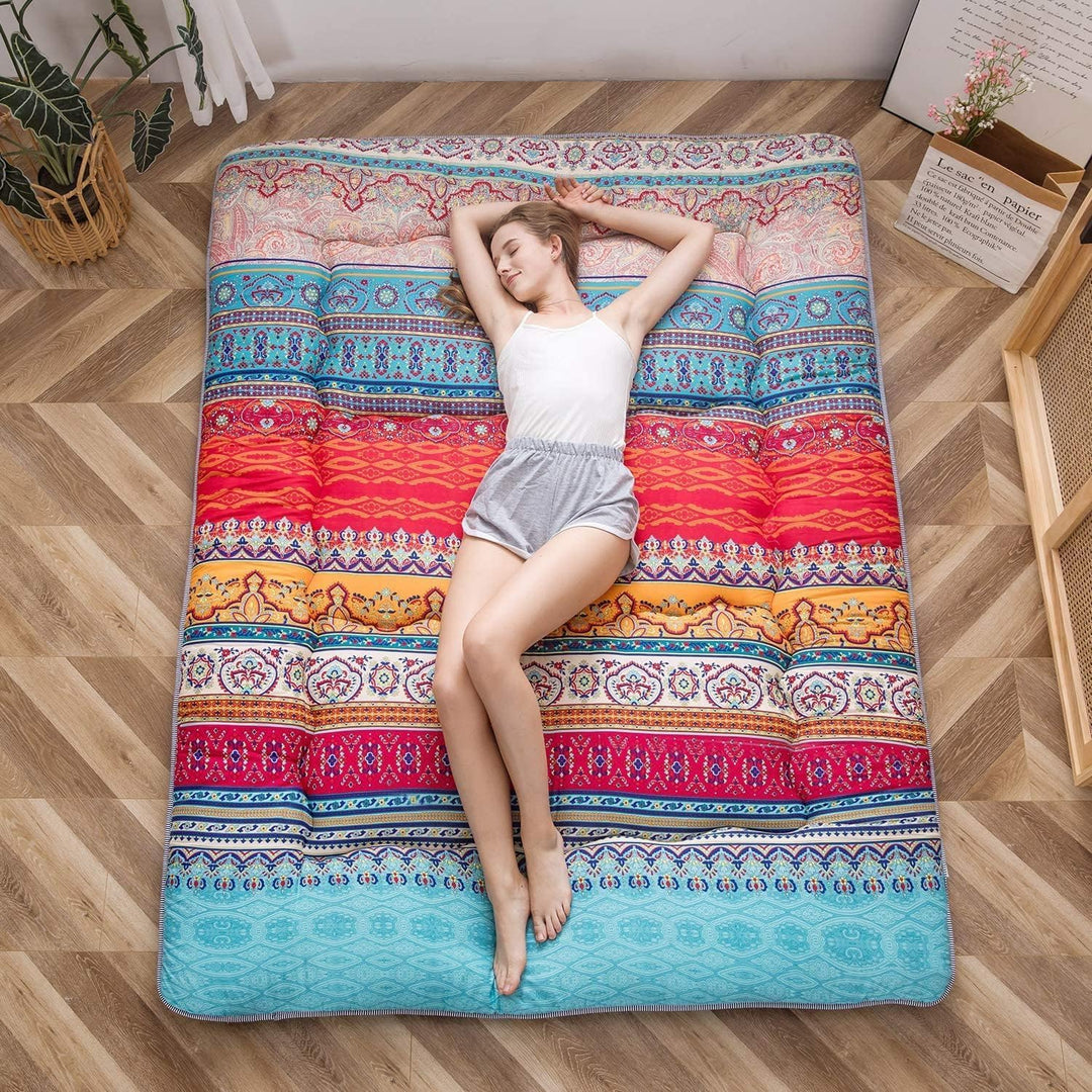 Vouwbare Japanse Futon Vloermatras met Geheugenschuimondersteuning – Arivon