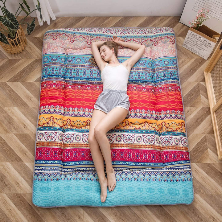 Vouwbare Japanse Futon Vloermatras met Geheugenschuimondersteuning – Arivon
