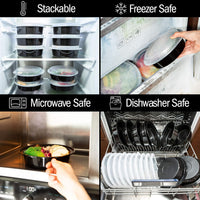 Meal Prep Round Plastic Containers