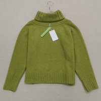 Grasgroene Oversized Gebreide Damescoltrui - Nora